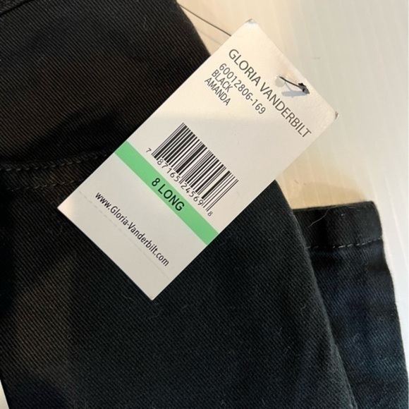 Gloria Vanderbilt Jeans Women's size 8 Black Amanda Classic High Rise Tapered - Picture 8 of 10